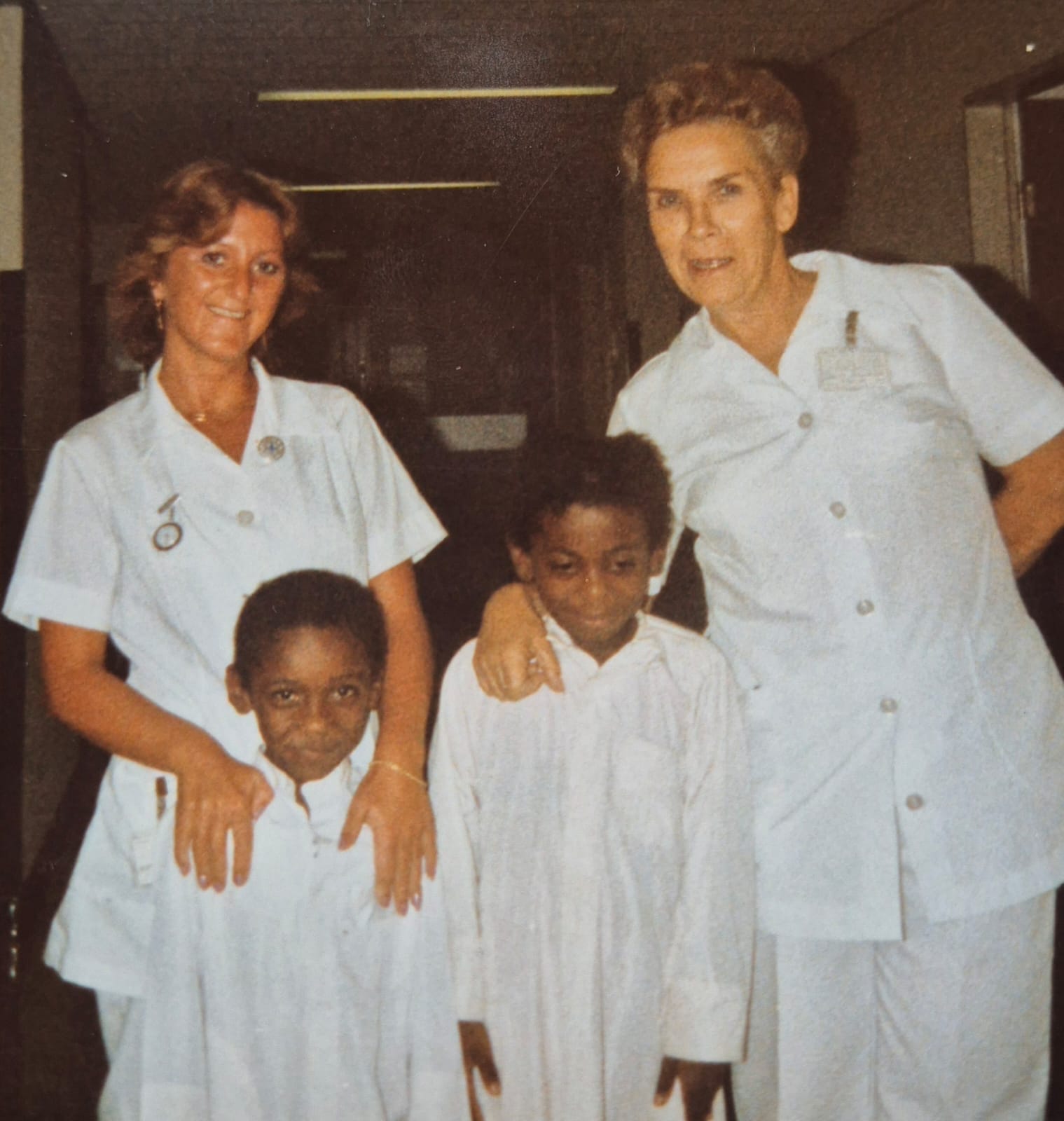 e293a6d4-b528-4e30-86ef-94e6835e138c Jessie (left) working in the Oncology deperatment in the Middle East, 1980's